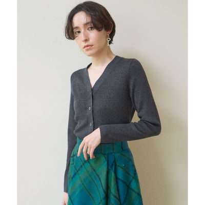 アナイ　ウールシルクリブカーディガン　タイムセール ウールシルクリブVネック カーディガン | ANAYI/アナイ | 三越