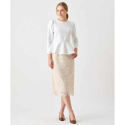 ANAYI パールペプラムプルオーバー 36 ANAYI（アナイ）の「パールペプラム プルオーバー ＜手洗い可