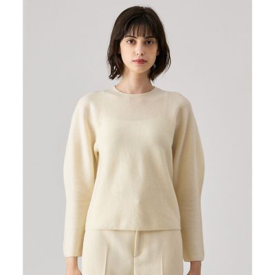 ANAYI アナイ グラデーションパールクルーネックプルオーバー 38 ウール ANAYI アナイ グラデーションパールクルーネックプルオーバー 38