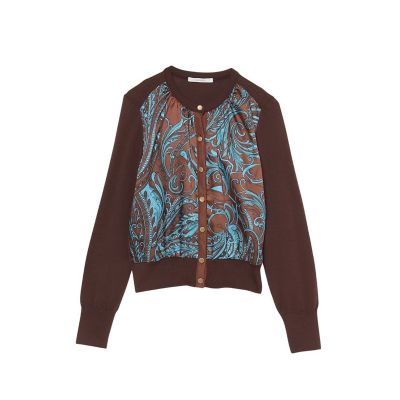 アナイ♡ビッグペイズリープリントクルーカーディガン 楽天市場】【SALE／60%OFF】ビッグペイズリープリントクルー