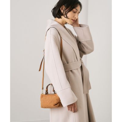 ANAYI アナイ ダッフルコート ミンクファー ブラック系 38
