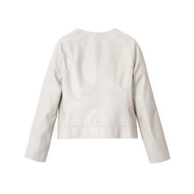 ラムレザーファスナー　ジャケット