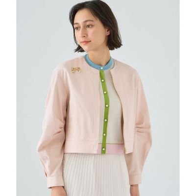 デニムライクジップアップ　ジャケット