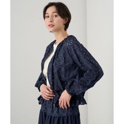 フラワーエンブロイダリーブルゾン