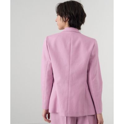 ANAYI アナイ　リネンオックスダブルジャケット　パールボタン　オフホワイト ANAYI アナイ リネンオックスダブルジャケット パールボタン