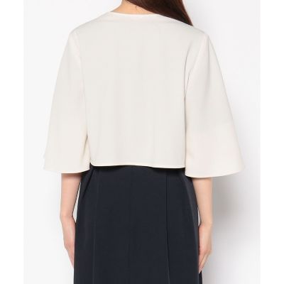 バックサテンフレアスリーブボレロ