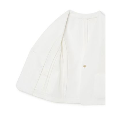 からみノーカラーＶネック　ジャケット