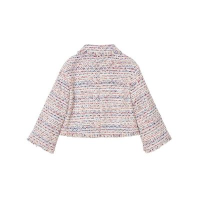 ricoANAYI アナイ スラブミックスツィードクルージャケット セットアップ対応商品】スラブミックスツイードステンカラー