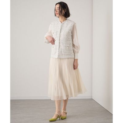スパンオーガンジープリーツ　スカート