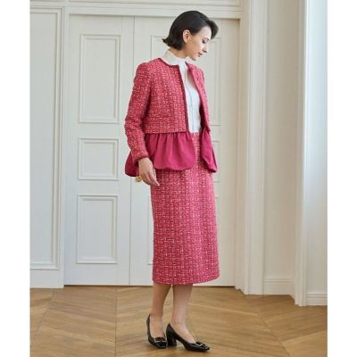 ANAYI ツイードスカート ANAYI スカート ホームスパンツイードタックスカート : ZOZOTOWN