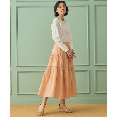 ANAYI ワンピース シャンブレータフタティアード ワンピース
