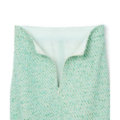 【セットアップ対応商品】グリーンプレイドツイード　スカート