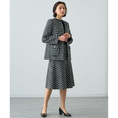 2022AW ANAYI チェックツイードダブルボタン スカート trim_ofany_itembf55f1666c4411e