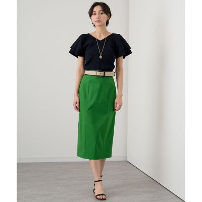 ANAYIアナイ　ロングスカート　ウエストリボン　グリーン緑 ANAYIアナイ ロングスカート ウエストリボン グリーン緑 ANAYI