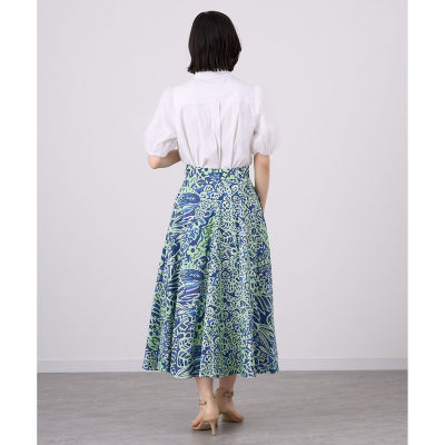 ボタニカルフラワープリントフレア スカート | ファッション・服 