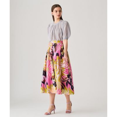 ANAYI デシタルフラワープリント フレアスカート ANAYI｜デシタルフラワープリントフレアスカート | Rakuten
