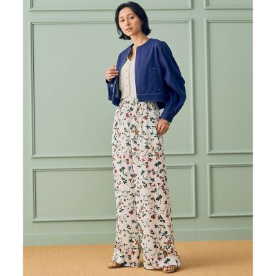＜ANAYI＞【セットアップ対応商品】ボタニカルプリントイージーパンツ