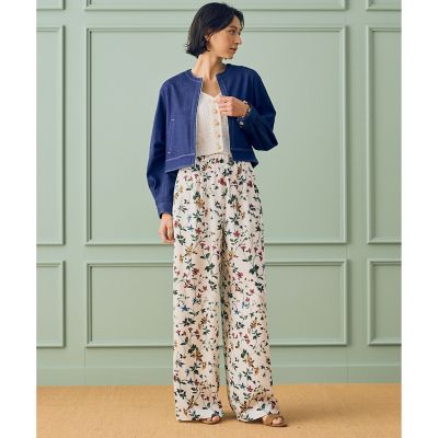 セットアップ対応商品】ボタニカルプリントイージーパンツ