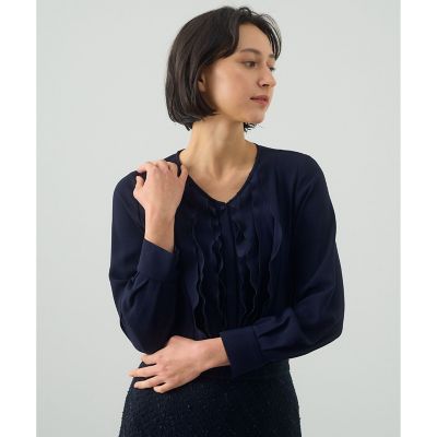 ANAYI キョウネンボイルダブルラッフルブラウス 36 ANAYI（アナイ）の「強撚ボイルダブルラッフルブラウス（シャツ