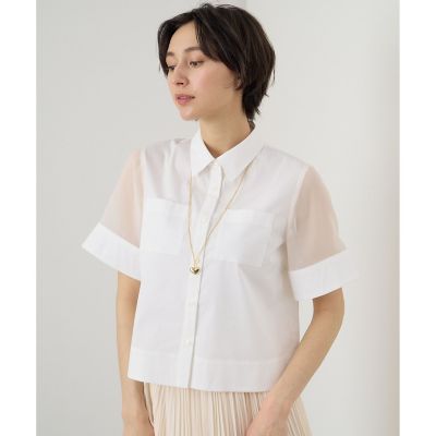 ブラウス シャツ 「ドラマ着用商品」「手洗い可」ポココオーガンシアーシャツ レディース ドラマ着用商品】【手洗い可】ポココオーガンシアーシャツ