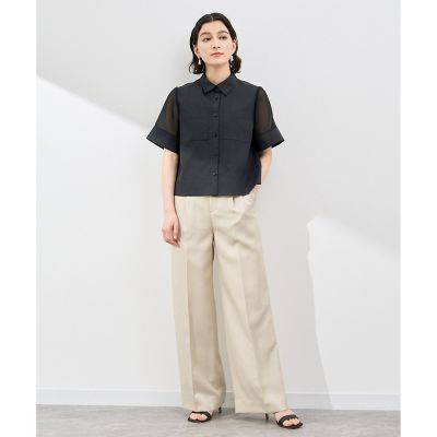 【極美品】 ANAYI アナイ タイプライターフレア袖ブラウス 白 M 38 タイプライターシアーシャツブラウス | ANAYI/アナイ | 三越