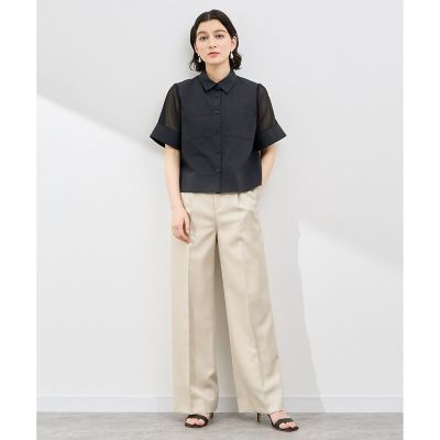 【極美品】 ANAYI アナイ タイプライターフレア袖ブラウス 白 M 38 シャツ/ブラウス|トップス|商品一覧｜ANAYI OFFICIAL ONLINE