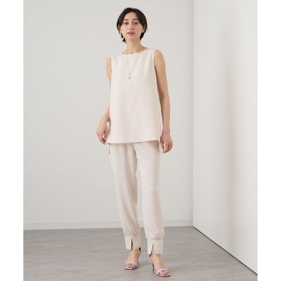 ANAYI/アナイ 【セットアップ対応商品】ダブルストレッチノースリーブ ブラウス
