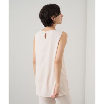 【セットアップ対応商品】ダブルストレッチノースリーブ　ブラウス