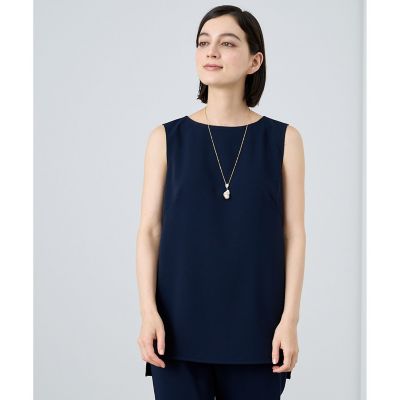 【セットアップ対応商品】ダブルストレッチノースリーブ　ブラウス
