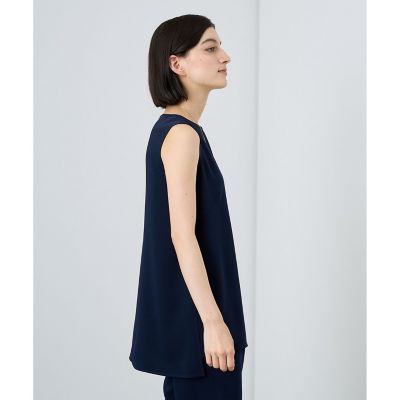 【セットアップ対応商品】ダブルストレッチノースリーブ　ブラウス