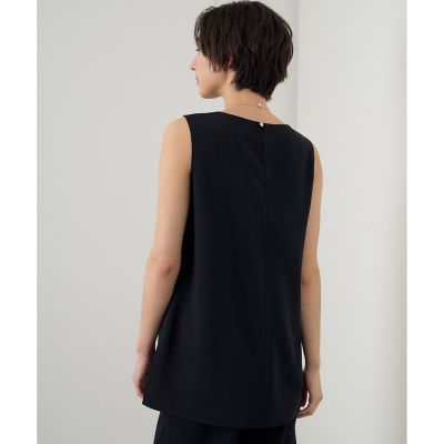 【セットアップ対応商品】ダブルストレッチノースリーブ　ブラウス