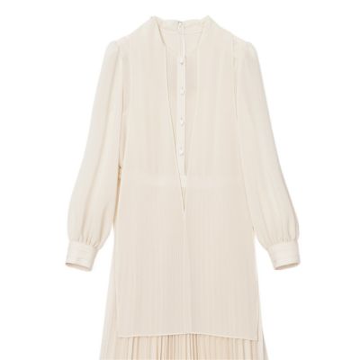 ANAYI 新品‼シアードビーボウタイプリーツ ワンピース36サイズ ANAYI ワンピース シアードビーレースボウタイ : ZOZOTOWN Yahoo