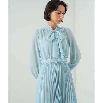 ANAYI アナイ シアードビー ボウタイプリーツ ワンピース Eternal Line 2023】シアードビーボウタイ