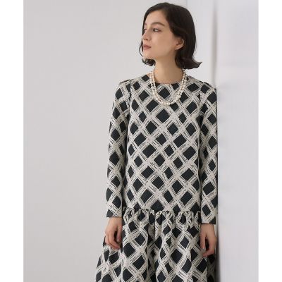 チェックジャガードローウエストギャザー ワンピース | ANAYI/アナイ  