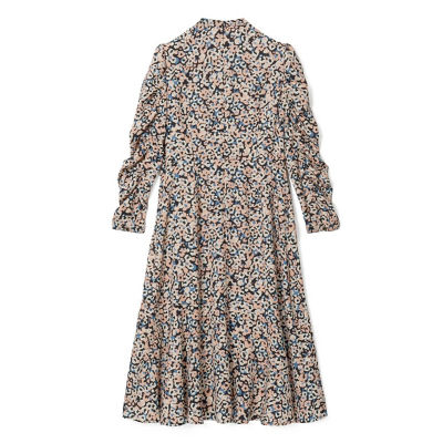 専用です アナイ 38 レオパードフラワープリント切り替え ワンピース