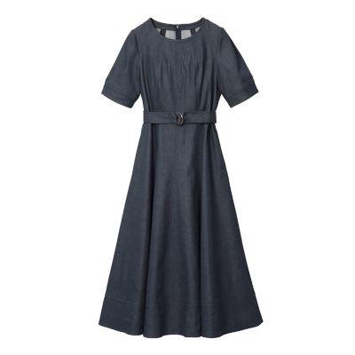 ＜ANAYI＞シルクデニムベルト付き　ワンピース