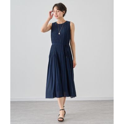 DVF★ジャージー マキシワンピース プリーツ入り DIANE VON FURSTENBERG ジャージー マキシワンピース プリーツ