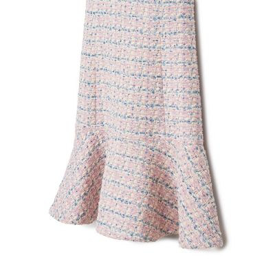 美品✨ANAYI ファンシーツイード フレアワンピース 36 ピンク 美品✨ANAYI ファンシーツイード フレアワンピース 36 ピンク