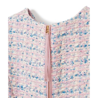 美品✨ANAYI ファンシーツイード フレアワンピース 36 ピンク ANAYI（アナイ）の「ファンシーツイードフレア ワンピース