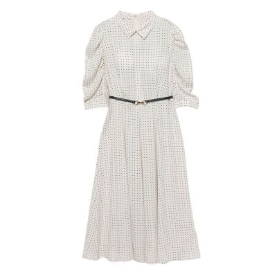 ピンドットプリント袖ギャザー ワンピース | ANAYI/アナイ