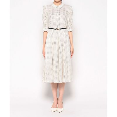 【美品】アナイ ロング丈 ピンドットプリント袖ギャザーワンピース ブラック S 楽天市場】【SALE／40%OFF】ピンドットプリント袖ギャザー