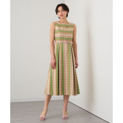 定価4.1万 極美品 ANAYI アナイ チェックロングワンピース ベルト付38 定価4.1万 極美品 ANAYI アナイ チェックロングワンピース
