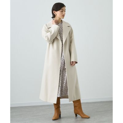 ANAYI メルトン ソデフレアコート ロングメルトンローブコート | ANAYI/アナイ | 三越伊勢丹