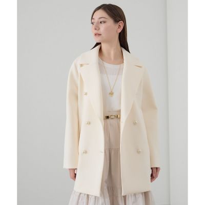 ＜ANAYI＞ポリエステルウールダブルクロスＰコート