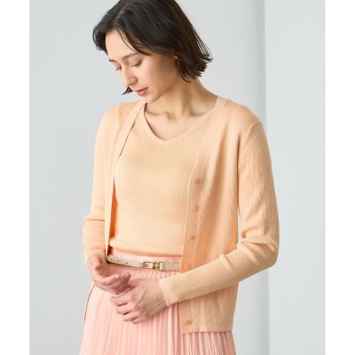 ANAYI アセテートポリエステルＶネック カーディガン M アセテートポリエステルVネック カーディガン|ANAYI OFFICIAL