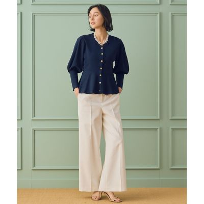 レーヨンナイロンペプラムVネック カーディガン | ANAYI/アナイ