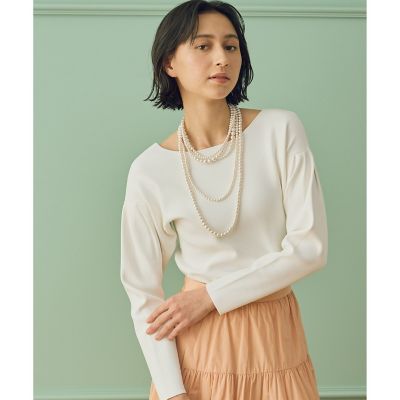 ANAYI レーヨンポリエステル フレアスリーブ プルオーバー