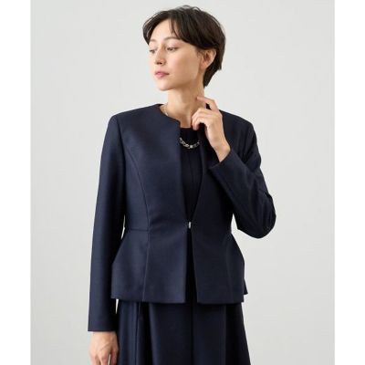 公式限定 福袋 - 公式通販オンラインショップ セットアップ対応商品】ウールツイルジャージペプラムジャケット ジャケット・アウター