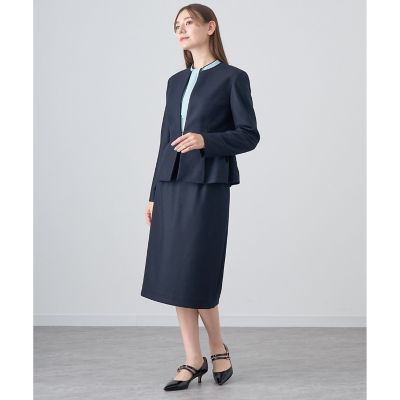 【セットアップ対応商品】ウールツイルジャージタイトスカート