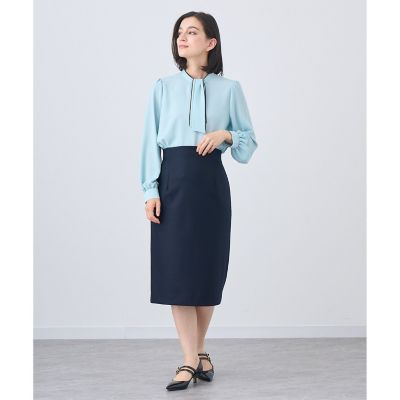 【セットアップ対応商品】ウールツイルジャージタイトスカート